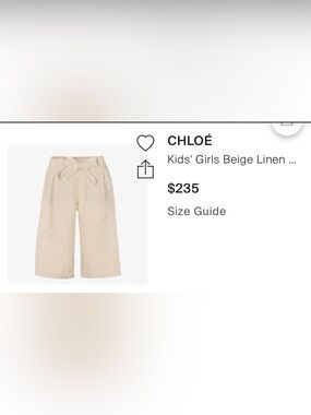 Chloé Girls' Cream Knit pants